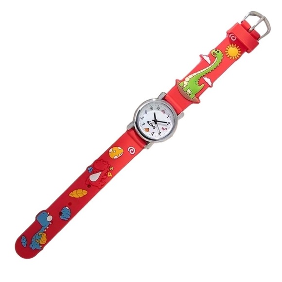 Watch Dinosaur Dino Youth Quartz Silicone Colorful Buckle Band Analog - Picture 5 of 16